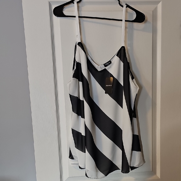 torrid Tops - Torrid Sophie Monochrome Striped Camisole